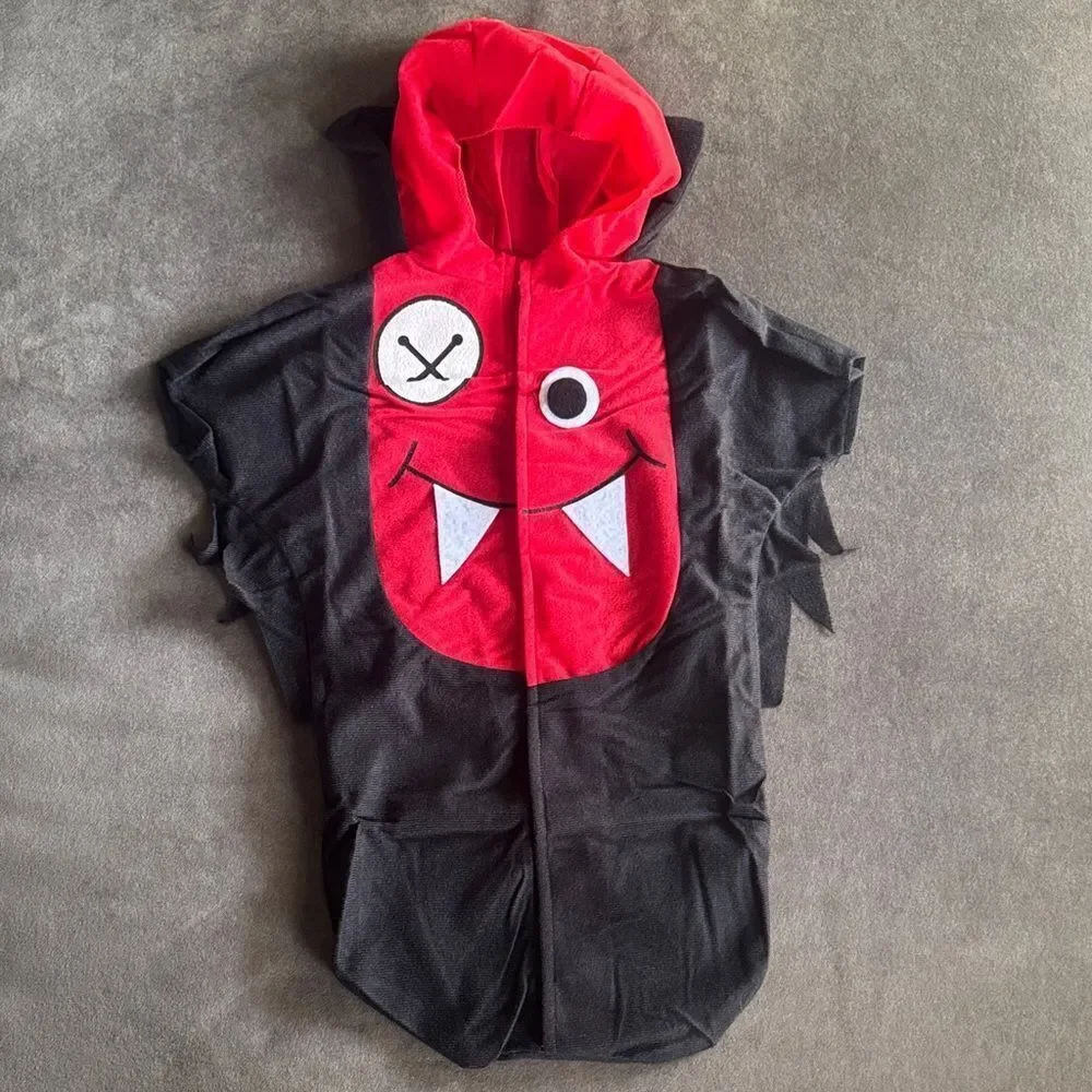 Baby Infant Unisex Lil’ Vampire Halloween Costume Red Black NO FEET 12-18 Months
